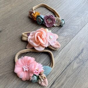 Set 3, baby floral flower headbands